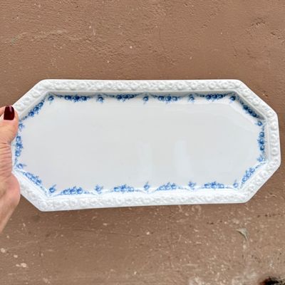 Блюдо для кекса Rosenthal Classic Rose голубые розы 37 см Германия