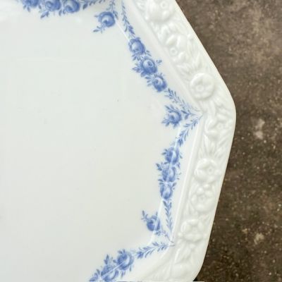 Блюдо для кекса Rosenthal Classic Rose голубые розы 37 см Германия