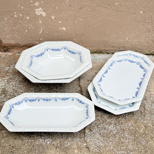 Блюдо для кекса Rosenthal Classic Rose голубые розы 37 см Германия