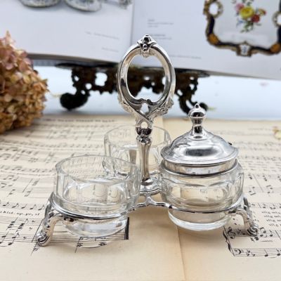 Набор для специй в подставке 14 см хрусталь