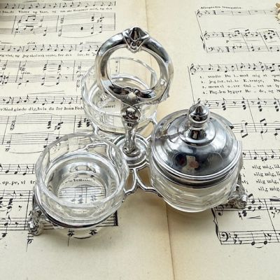 Набор для специй в подставке 14 см хрусталь