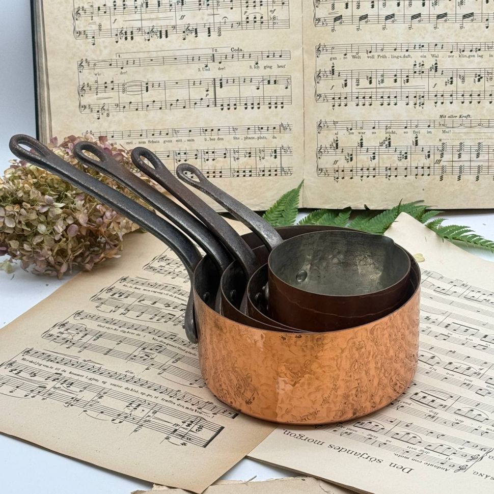 Ковш с ручкой 1 л Франция медь