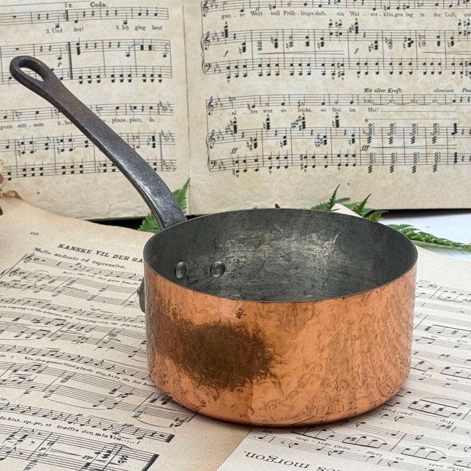 Ковш с ручкой 1 л Франция медь