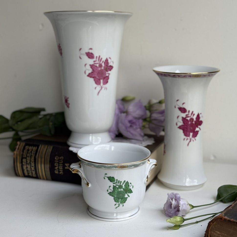 Ваза Herend Apponyi Chinese Bouquet 21 см Венгрия