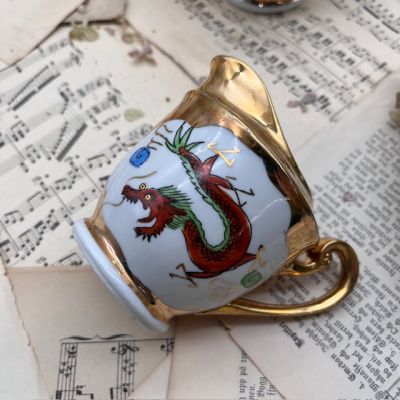 Молочник Дракон и феникс 250 мл фарфор Япония 