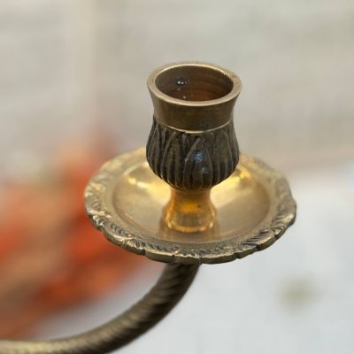 Подсвечник на 2 свечи настенный  36 см латунь