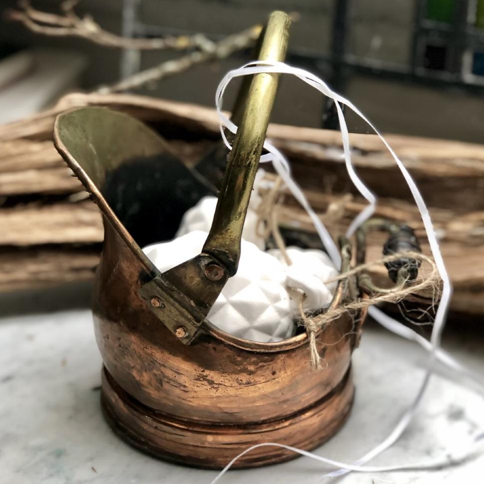 Зольник 19 см медь