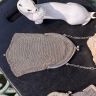Кошелек кольчужный для мелочи на шатлен серебро 19 см