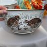 Салатник Franklin Porcelain Bobwhite Quail Game Bird 25 см фарфор 1982 г.
