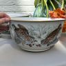 Салатник Franklin Porcelain Bobwhite Quail Game Bird 25 см фарфор 1982 г.