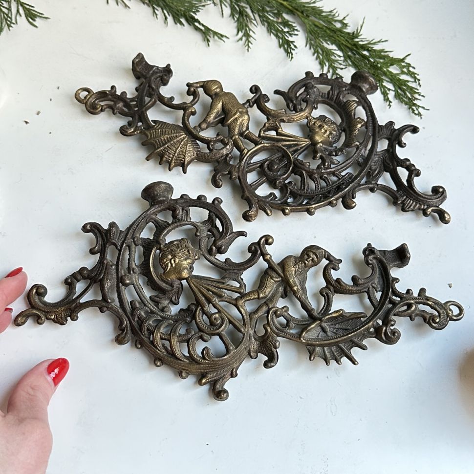 Подсвечник рояльный 26 см бронза