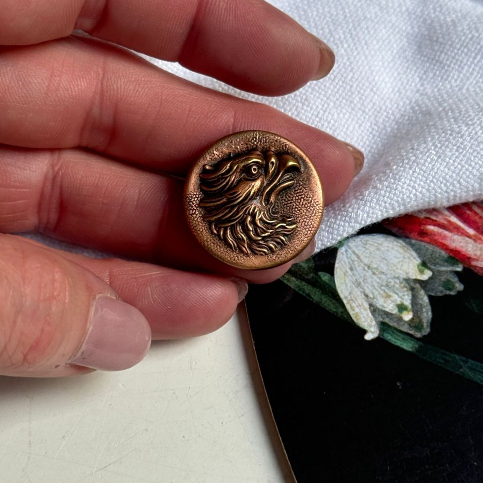 Пуговица старинная Орел 2,5 см медь