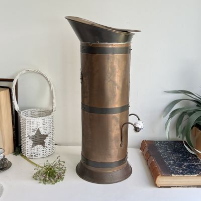 Зольник ведро 50 см с керамической ручкой медь