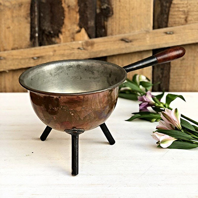 Зольник ковш на ножках Медь