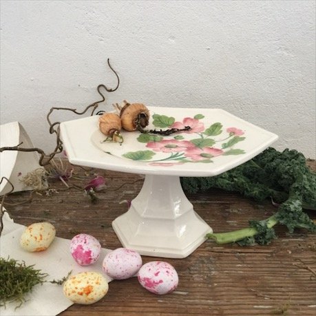 Тортовница итальянская керамика с росписью