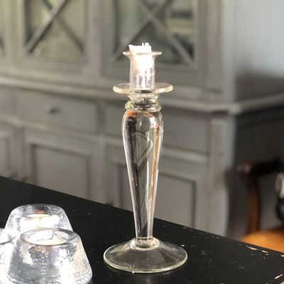 Подсвечник 24 см для высокой свечи хрусталь