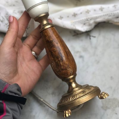 Светильник настольный Львиный столб без абажура оникс