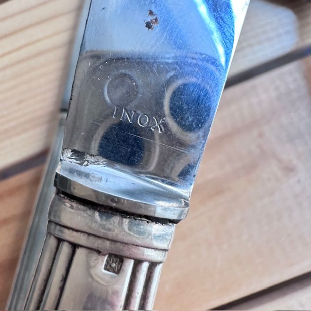 Ложка нож набор из 3 предметов мельхиор серебрение