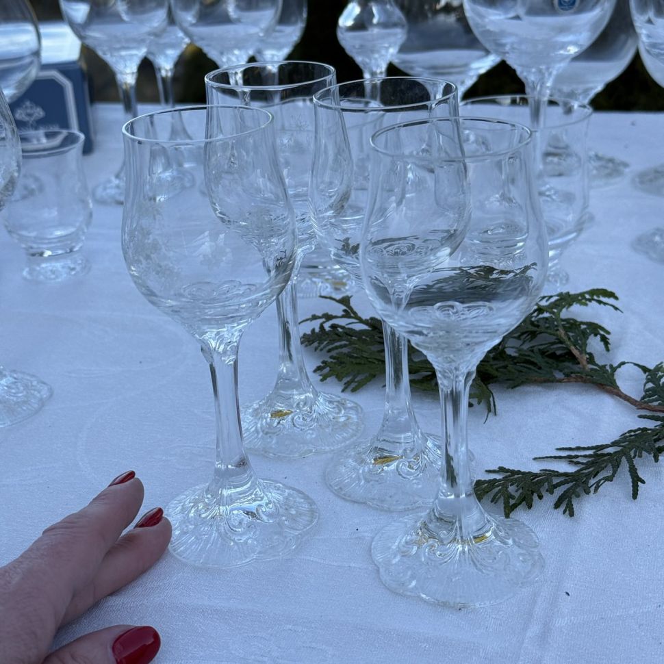 Рюмка на ножке Rosenthal Monbijou с узором 75 мл хрусталь Германия