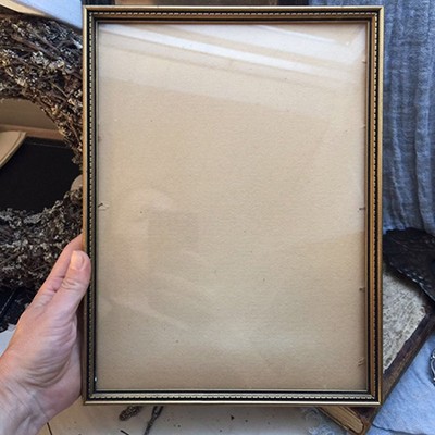 Рама деревянная большая с позолотой и чернением