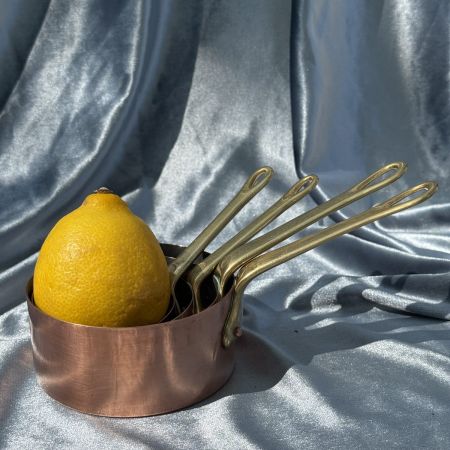 Ковш медный с латунной ручкой набор 4 шт. 