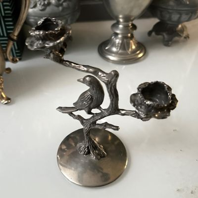 Подсвечник Птица Jean Goardiere олово Франция