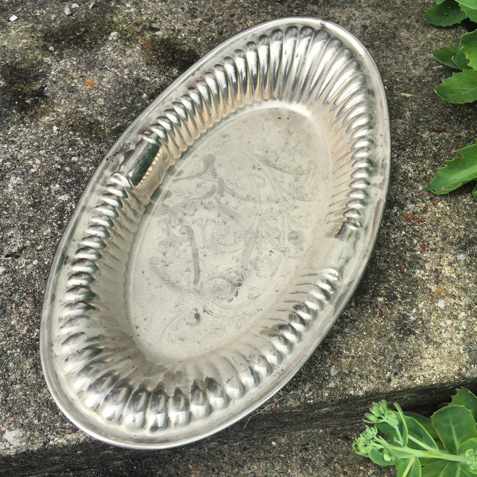 Блюдо Ладья с высоким рефленым бортом