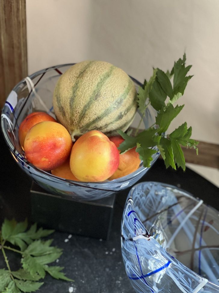 Салатник Kosta Boda Contrast Grey 23 см хрусталь Швеция 