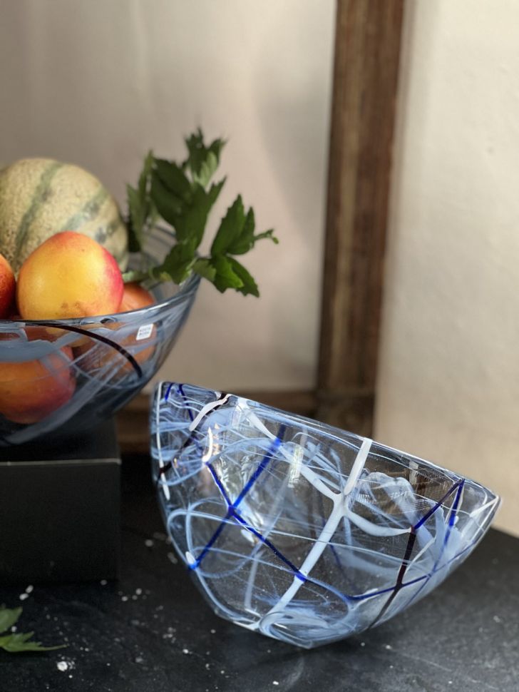 Салатник Kosta Boda Contrast Grey 23 см хрусталь Швеция 