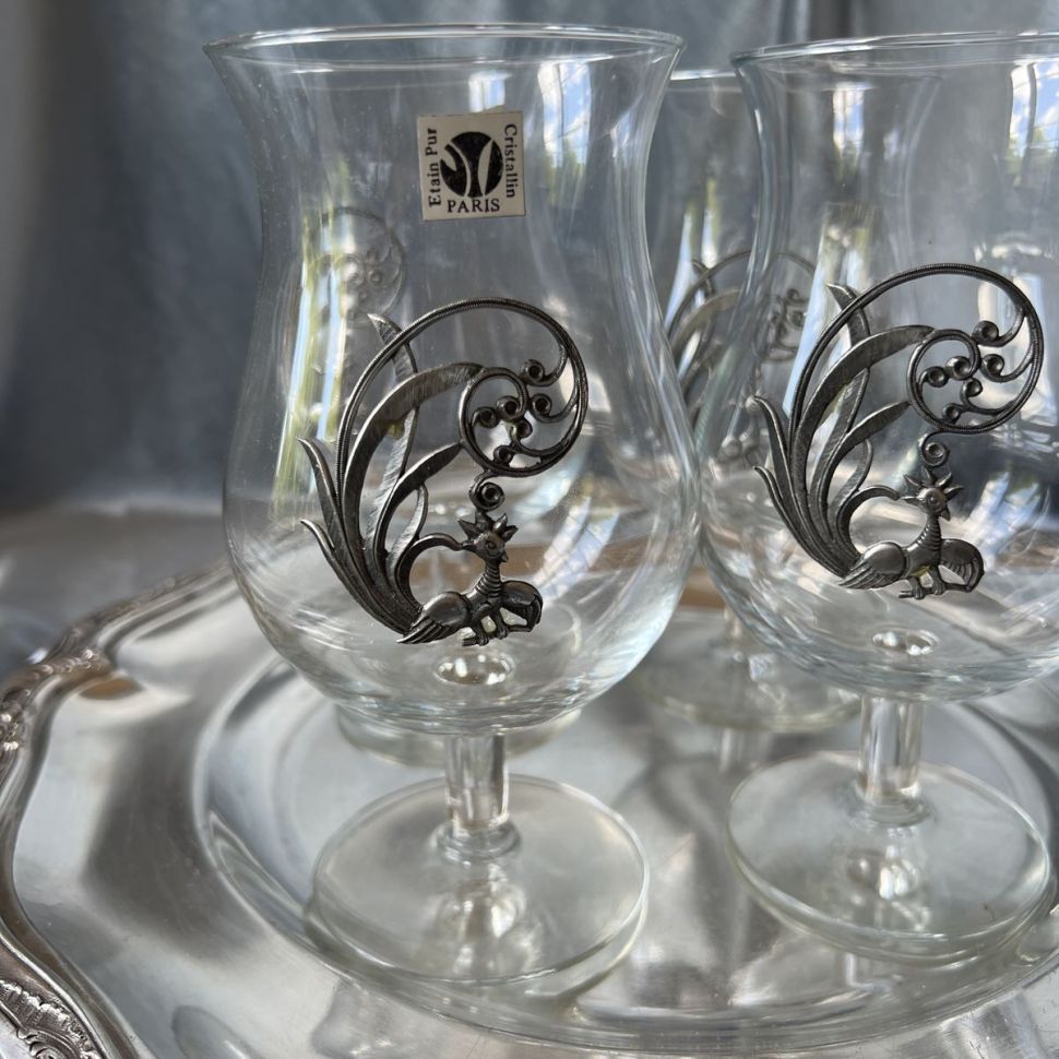 Бокал Cristallin Etain Pur Paris 600 мл Франция 2 шт. набор