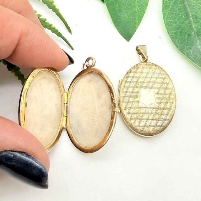 Кулон локет 3,5 см серебро золочение