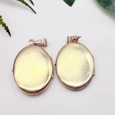 Кулон локет 3,5 см серебро золочение