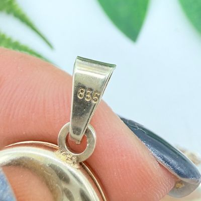 Кулон локет 3,5 см серебро золочение