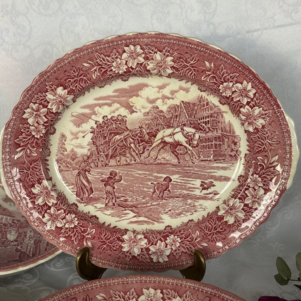 Блюдо Royal Tudor Ware Coaching Taverns 31 см Англия