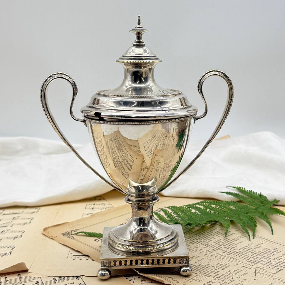 Икорница 25 см GAB серебрение Швеция