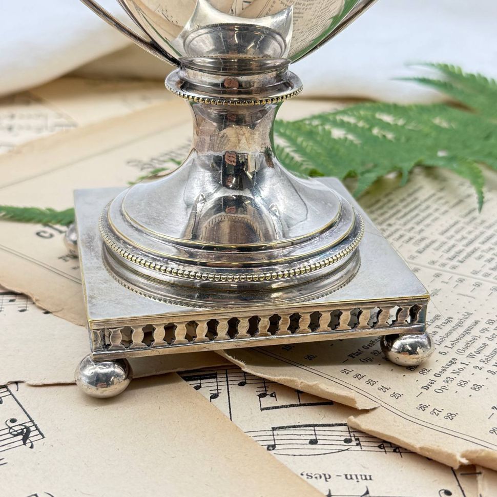 Икорница 25 см GAB серебрение Швеция