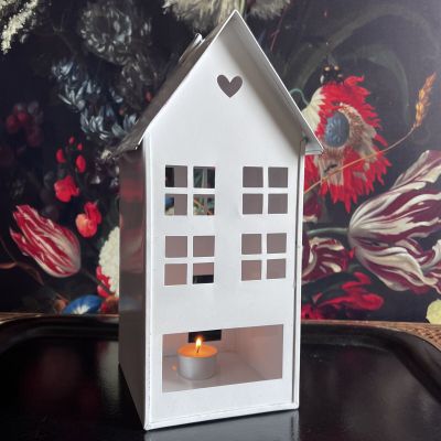 Подсвечник Домик 31 см металл эмаль