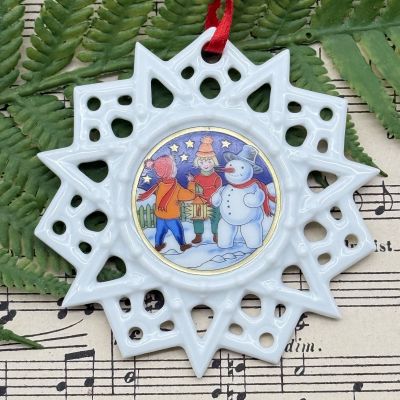 Подвес Звезда рождественский мотив 8 см Hutschenreuther Германия