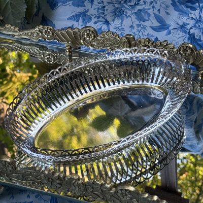 Фруктовница блюдо 28 см Orfèvrerie de France серебрение Франция 