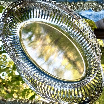 Фруктовница блюдо 28 см Orfèvrerie de France серебрение Франция 