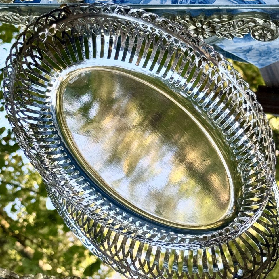 Фруктовница блюдо 28 см Orfèvrerie de France серебрение Франция 