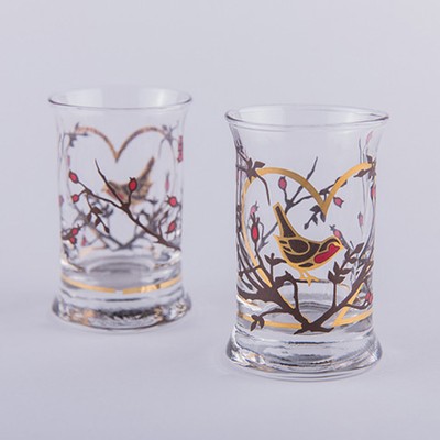 Рюмка пара Дания птицы