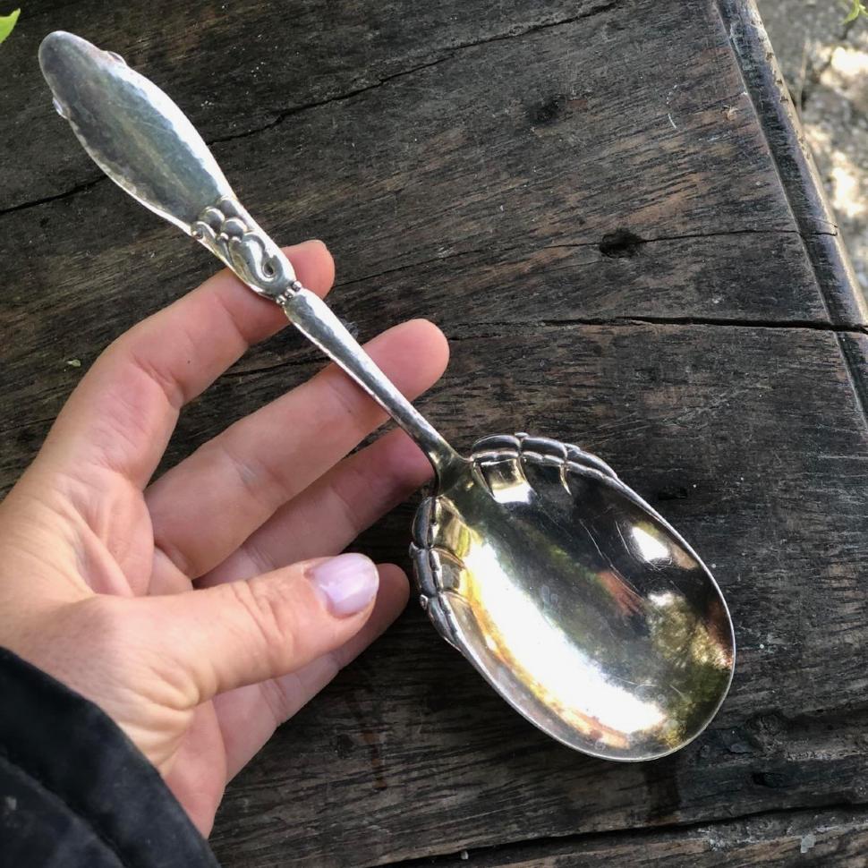 Ложка сервировочная 19,5 см мельхиор