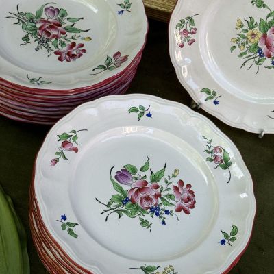 Тарелка Luneville K&G Розы 25 см Франция
