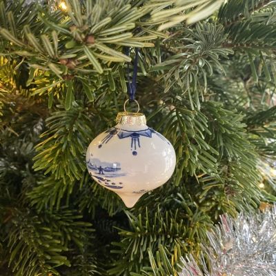 Елочный конусный шар Royal Delft