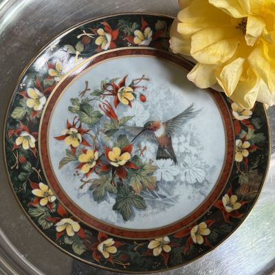 Тарелка Franklin Mint Royal Doulton Рыжая Колибри 21 см фарфор Англия