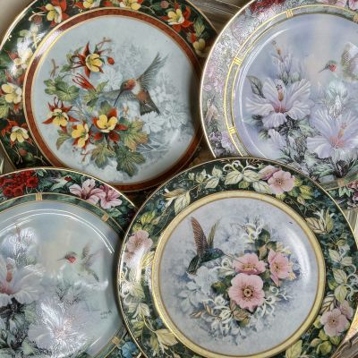 Тарелка Franklin Mint Royal Doulton Рыжая Колибри 21 см фарфор Англия