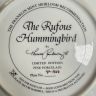Тарелка Franklin Mint Royal Doulton Рыжая Колибри 21 см фарфор Англия