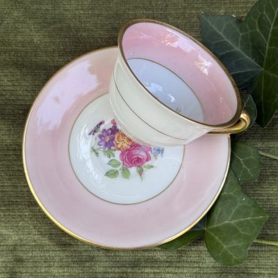 Кофейная пара Porcelainerie Nouvelle Limoges 100 мл фарфор Франция
