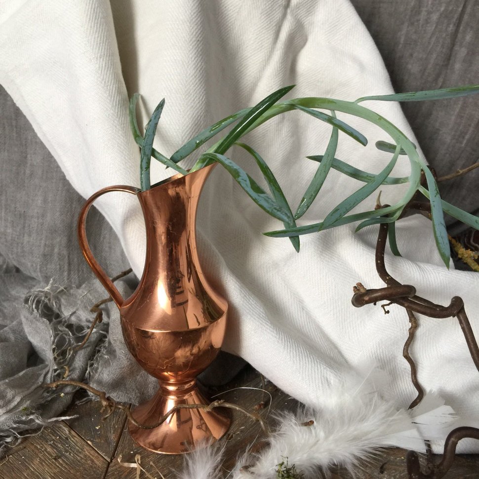 Кувшин ваза малый медь 